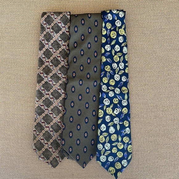 Vintage Mens Ties Set of 3 - Picture 1 of 4